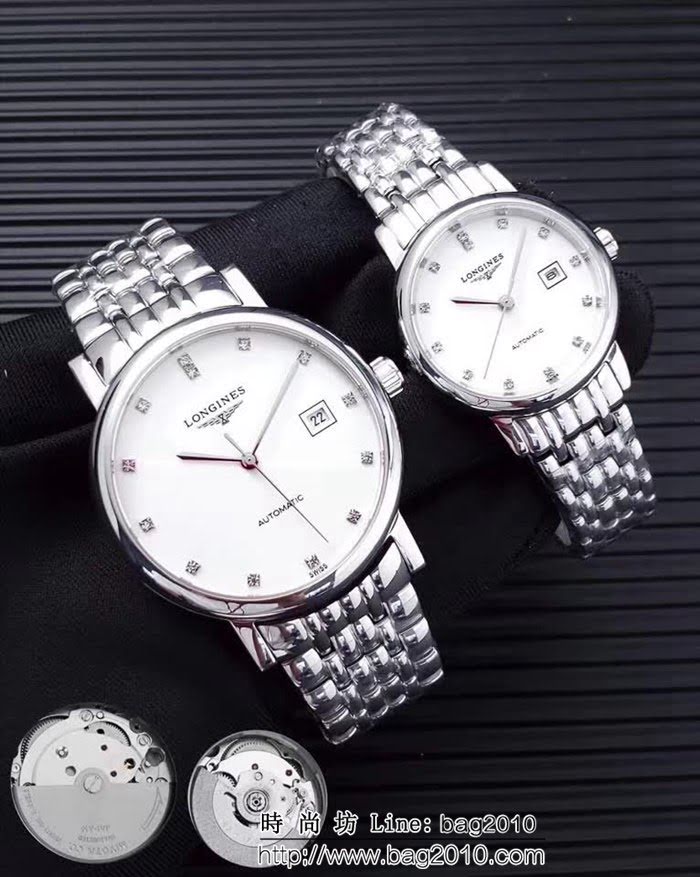 LONGINES浪琴 經典瑰麗 情侶機械對表 WSS1486